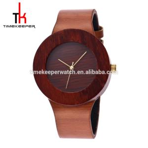 China Factory Price Wood Watches Men With PU Bands on sale