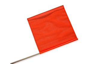 China Fluorescent Orange General Safety Signs Nylon Hand Held With Wooden , 30*30cm factory