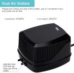 16L/ Min 10W Aquarium Air Pump Quiet Oxygen Air Aerator Pump 600 Gallon