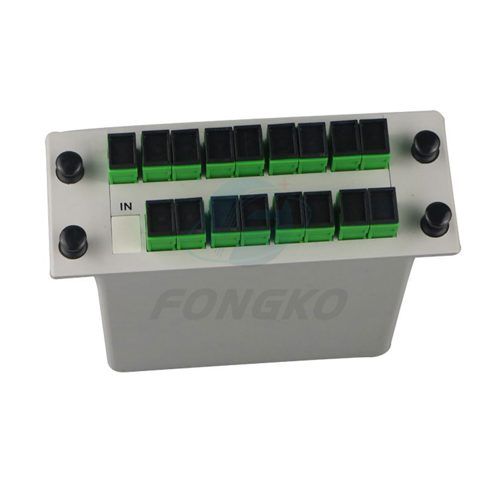Optic Spliter Mini Type Plc Sc Apc Splitter 1X16 Fiber Optical Insertion for Ftth