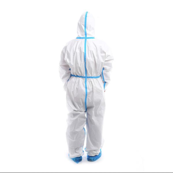 Chemical Industrial Workers Clothing Taped Seam Microporous Coverall with 3