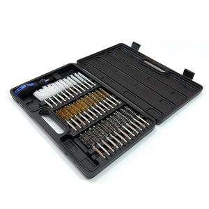 China 38 Piece Set Stainless Steel Brass Nylon Wire Brush With Handle Extension Bar 1/4in Hex Shank factory