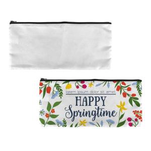 China Blank Sublimation Makeup Bag Lipstick Mirror Cosmetic Bag Polyester Sublimation Pencil Bags on sale
