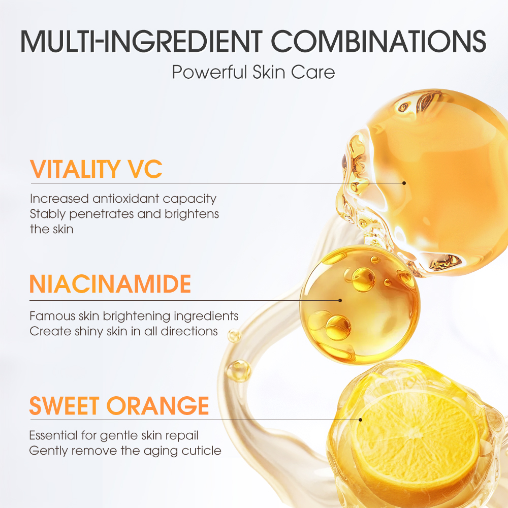 SKINEVER Organic Herbal Face Cream Vitamin C Sweet Orange Extract Non-Sticky Moisturizing Brightening Effect Skin Care Treatment