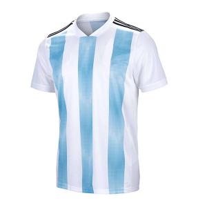 China Stripes Design Soccer Sports Clothing Custom Sublimated Football Jerseys Unisex factory