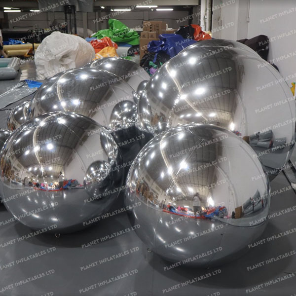 Giant Hanging Silver Reflective Inflatable Mirror Balloon Indoor Decorative Inflatable Mirror Ball