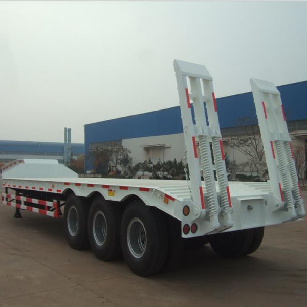 Best price tri axle low loader semi trailer for excavator transport lowbed