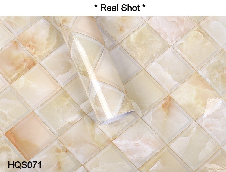 Anti-Static Interior Home 3D Self Adhesive Marble/Brick Wallpaper for Furniture/Bathroom/Kitchen