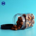 Empty Clear Square Wide Mouth Plastic Jars Dried Nuts Packaging