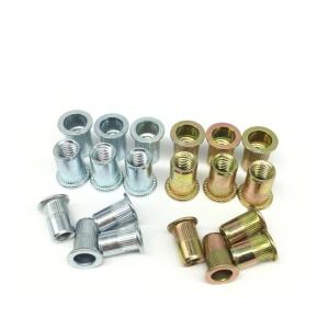 China Steel/SUS304 Carbon Steel White/Yellow Zinc Plated Galvanized Flat Head Blind Rivet Nuts factory