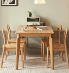 Nordic Style Wood Dining Table and Dinning Chair Set for Modern Home Furniture