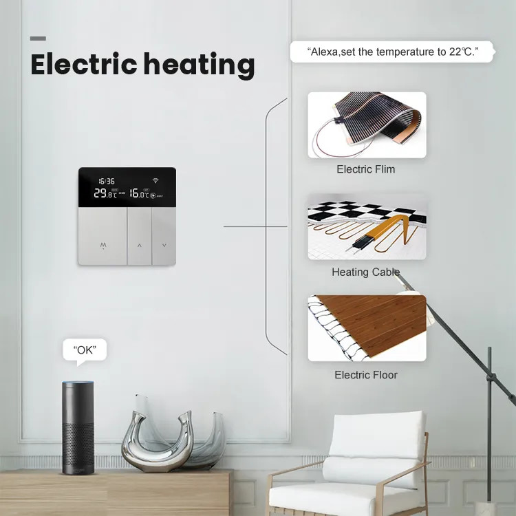 Smart Digital Wifi Wireless Thermostat App Control Smart Home For Boiler Heating