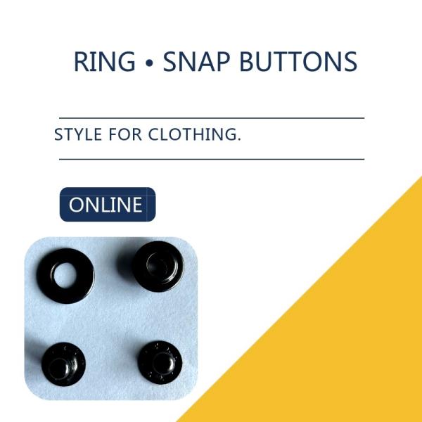 Small Medium & Large Size Diameter Antique Silver Ring Snap Buttons Press Metal