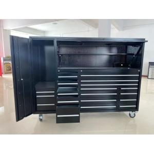 17-Drawer Metal Tool Box on Wheels Customizable Support for Automotive Field