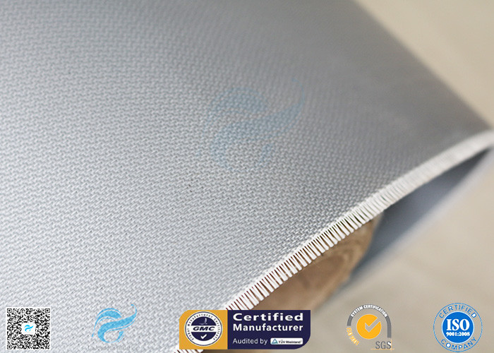 590g Satin Weave Silicone Two Sides Coated Fiberglass Fabric High Temperature Resist