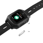 4G GPS Kids Smartwatch Phone Black With Camera Voice Chat SOS Alarm 650 MAh