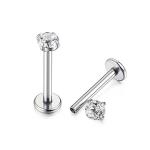 Punk Round Bar Lip Ring Stud Piercing Labret Piercing Tragus Cartilage Stainless