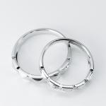 Crushed Diamonds18K Gold Couple Rings