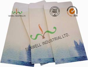 China Lotus / Fish Pattern Custom Printed Envelopes Special Size Kraft Coated Paper factory