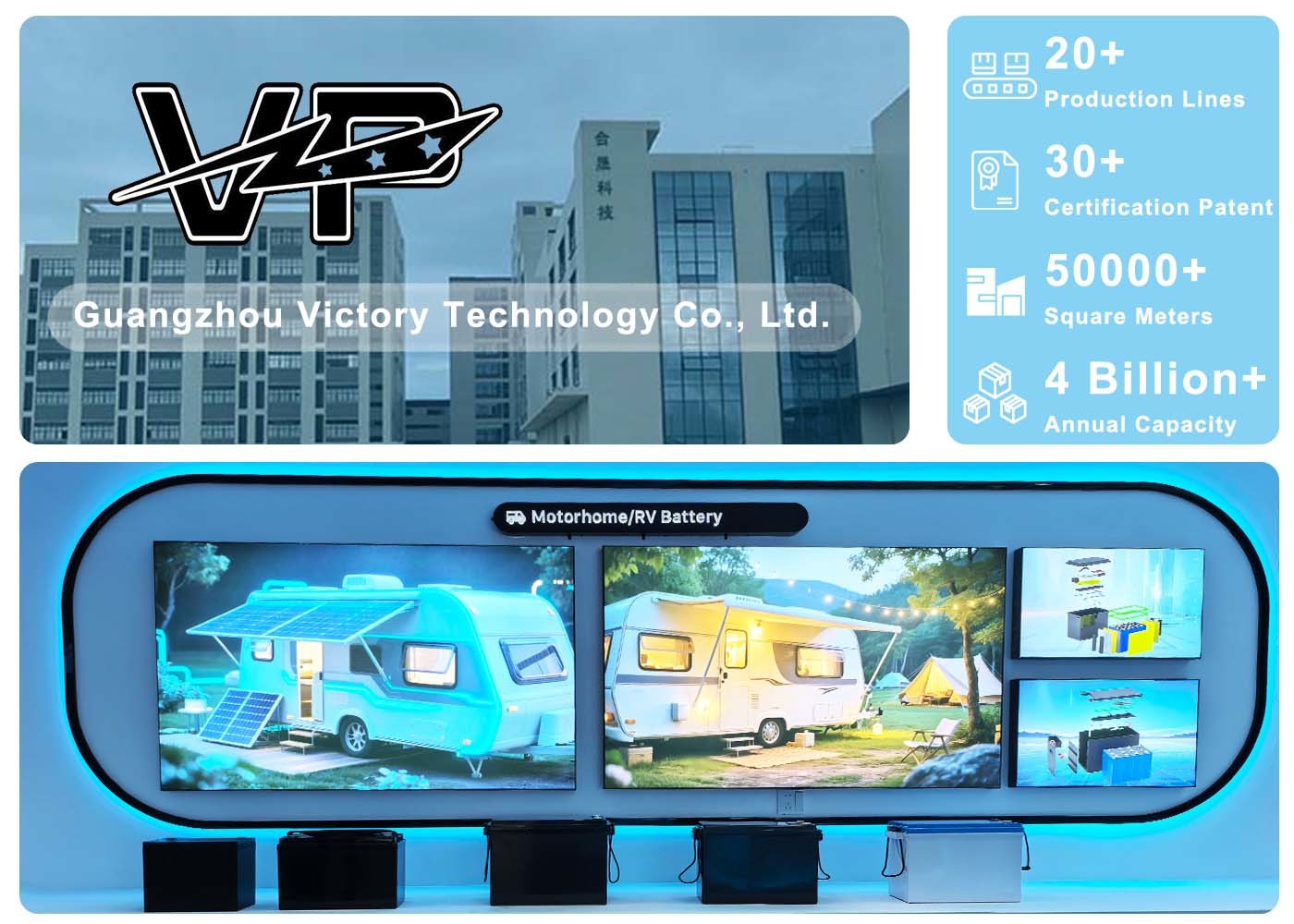 VP 12V 200AH Rechargeable Lithium Ion Lifepo4 Battery Pack for Home Energy Storage System