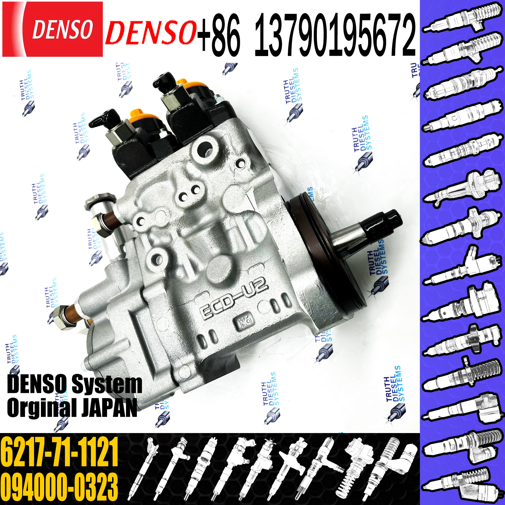High quality China made fuel injection pump 6D140E-3 engine injection pump 094000-0320 6217-71-1121