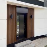 Modern Grille Interior WPC Wall Panel 195mmx28mm rot Resistance