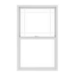 White Glass Aluminum Sash Windows For Bathroom High Durability Easy Cleaning