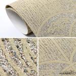 Yellow 0.53*10m/Roll Home Decor Plant Fiber Particle Wallpaper in Wholesale Rate