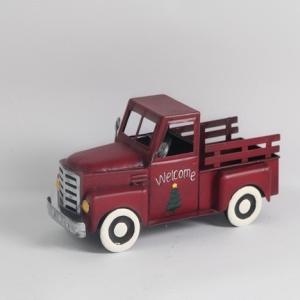 China Modern Metal Christmas Decorations Red Car Handicrafts factory