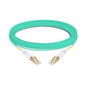 China 7m (23ft) Duplex OM3 Multimode LC UPC to LC UPC PVC (OFNR) Fiber Optic Cable factory