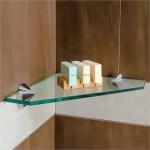 Clear Flat Tempered Glass Shelf for Bathroom Wall Mounted and Interior