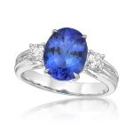 925 Sterling Silver Wholesale Tanzanite Ring Oval Cut Blue Stone Tanzanite