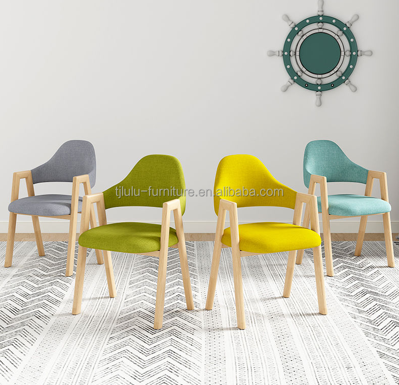 PU Leather/Fabric Cover Wooden Dining Chair for Hotel Coffee Living Room Furniture in Modern Design