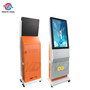 China Self service 32 inches Kiosk LED light Acrylic LOGO Orange color Customization factory