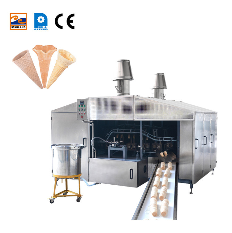0.75kw Automatic Wafer Cone Production Line Wafer Ice Cream Cone Making Machine
