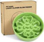 1.5 Cups Ceramic Dog Feeder Bowl Slow Down Eating