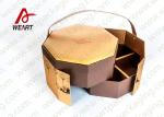 Blue Lid & Black Base Cardboard Food Packaging Boxes , Decorative Cardboard