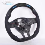 2022 New Racing Volkswagen Carbon Fiber Steering Wheel LED Black Leather Twill
