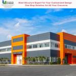 Sandwich Panel Steel Frame Structure Anti Corrosion Steel Bolted Connection