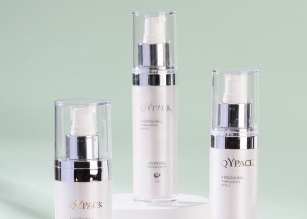 Luxury Golden Empty Serum Bottles For Eyes Double Wall Lotion Bottle With