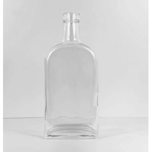 Partial Blue Coating Tequila Glass Bottle Solid Glass Stopper 750ml Tequila