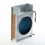 Flat Chilled Water Coils Copper Tube Condenser Heat Exchanger For AC