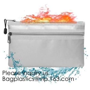 Silicone Coated Fire Resistant Envelope bag Fireproof Money Document Bag