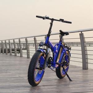 China Blue Color Fold Up Electric Bike Low Noise Long Duaration Environmental Protection factory