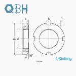 DIN70852 Round Nut Customized Slotted Locking Plate Groove Spare Bearing