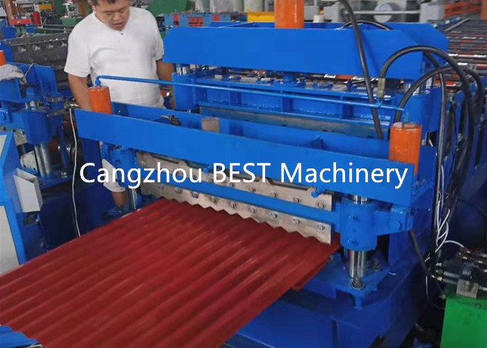 Corrugated Double Layer Roofing Sheet Roll Forming Machine With No Noise