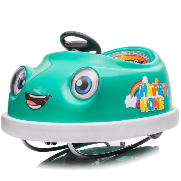 Remote Control LED Lights Music Ride On 6V Electric Bumper Cars for Kids