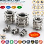 Nickel-plated Brass IP68 Watertight G Thread Cable Gland with Traction Relief