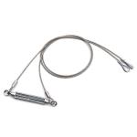 Adjustable Knurled Nut Steel Cable Lanyard Without Coating Terminal Eyelet