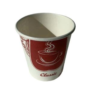 China PE Coated 6 Oz Hot Cups Simple Design Disposable Custom Printed Paper Cups factory